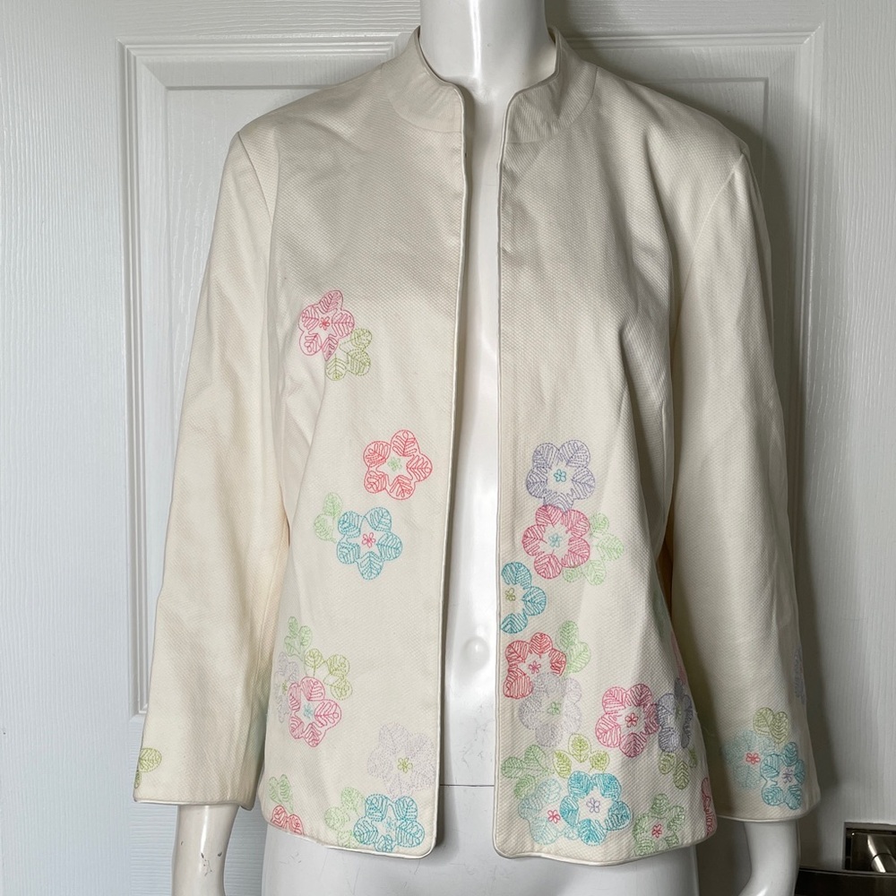 Sigrid Olsen Sport Floral Embroidered Blazer